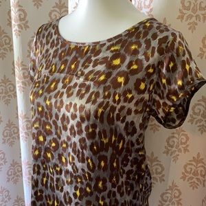 Rory Beca silk animal print open back top M